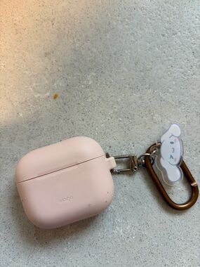 AirPods 3 with Elago Soft Pink case
